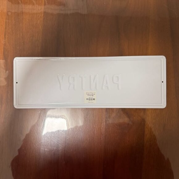 MAGNOLIA HOME  Farmhouse Embossed Metal Pantry Sign - Picture 5 of 5